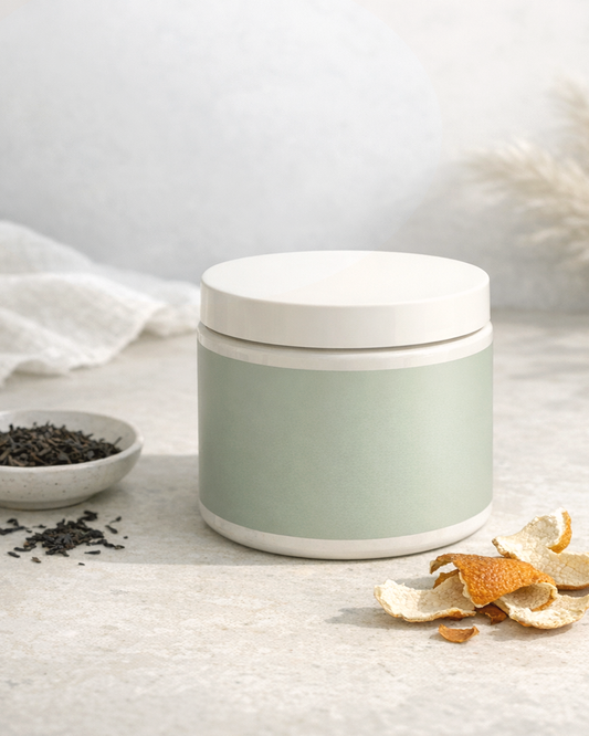 Warm Morning scoopable powder jar mockup