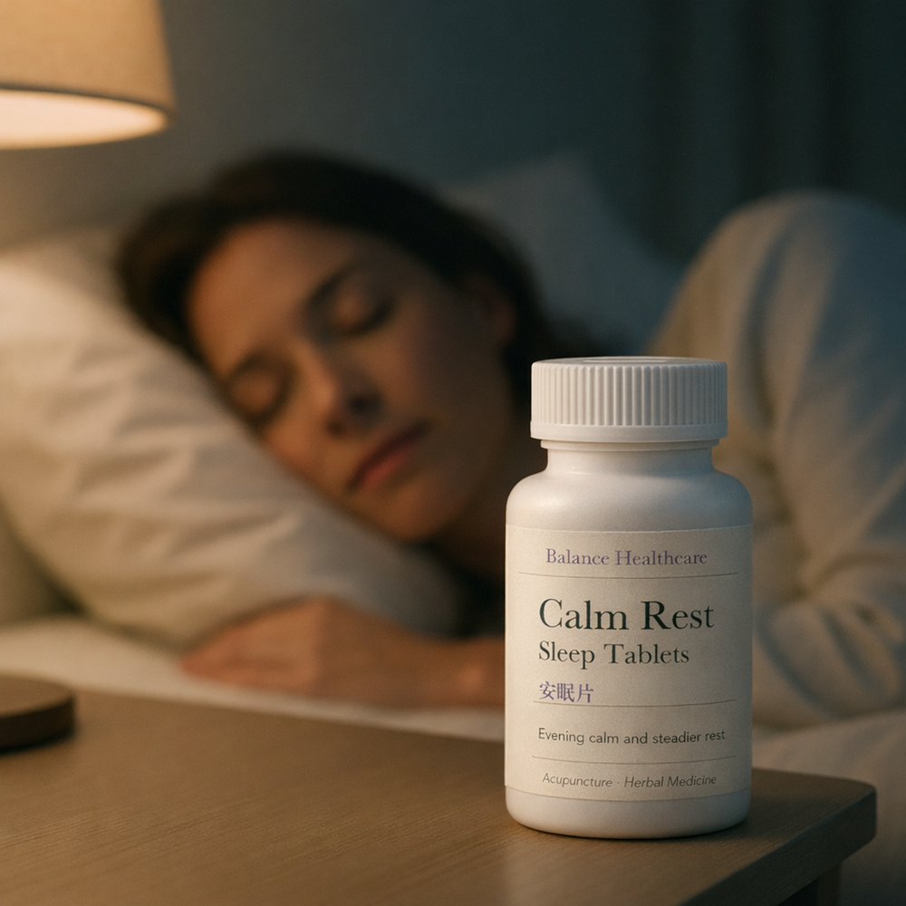 Jujube Seed Sleep Support - white herbal supplement bottle with Balance Healthcare label