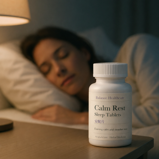 Jujube Seed Sleep Support - white herbal supplement bottle with Balance Healthcare label