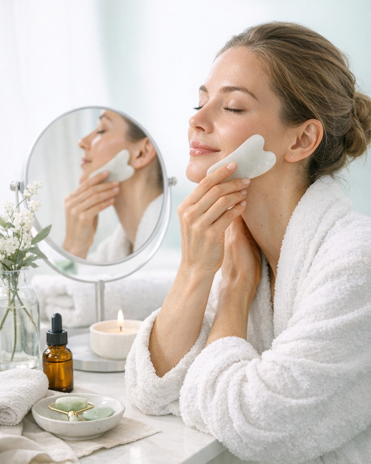 Facial ritual scene for Beauty Ritual Facial Oil